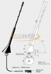 FM/DAB-Antenne – ATBB Antenne ATBB_2116_01 – 16V Dachantenne passiv - FM/DAB+ mit optionalem Splitter