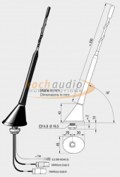 FM/DAB-Antenne – ATBB Antenne ATBB_2118_01 – 16V Antenne aktiv - FM/DAB+ mit Fakraanschlüssen